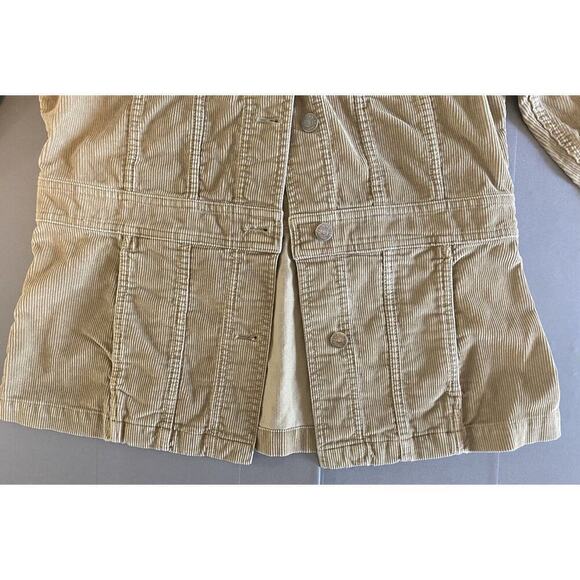 Eddie Bauer Jacket Womens Medium Authentic Outdoor Outfitter Tan Corduroy Safari - Picture 10 of 16